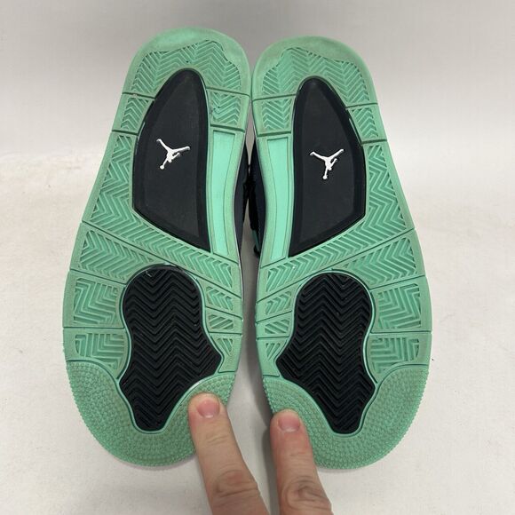 Nike Shoes Air Jordan 4 Retro BG “Green Glow” 2024 - Picture 7 of 8